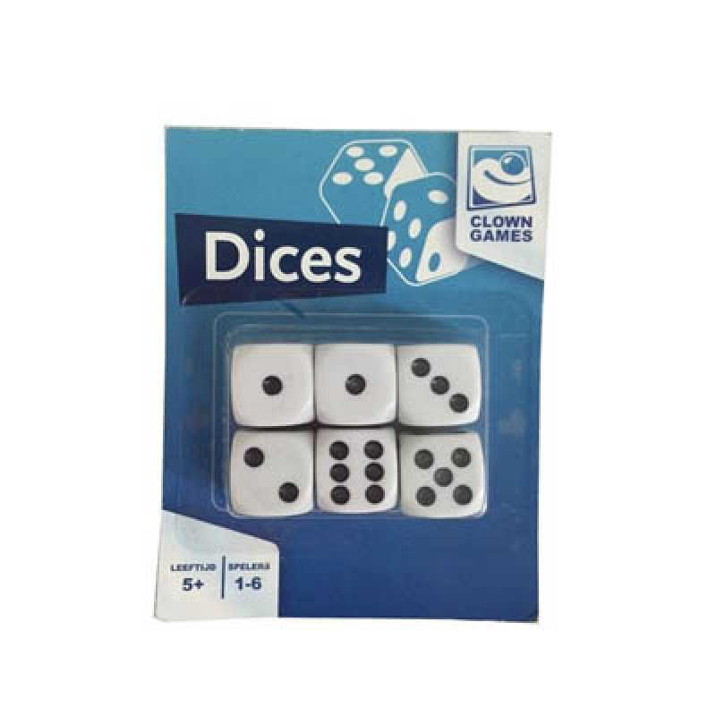 Dobbelstenen: 6 stuks